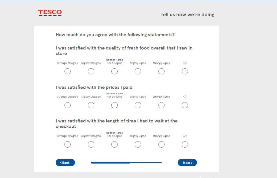 Tesco Satisfaction Survey