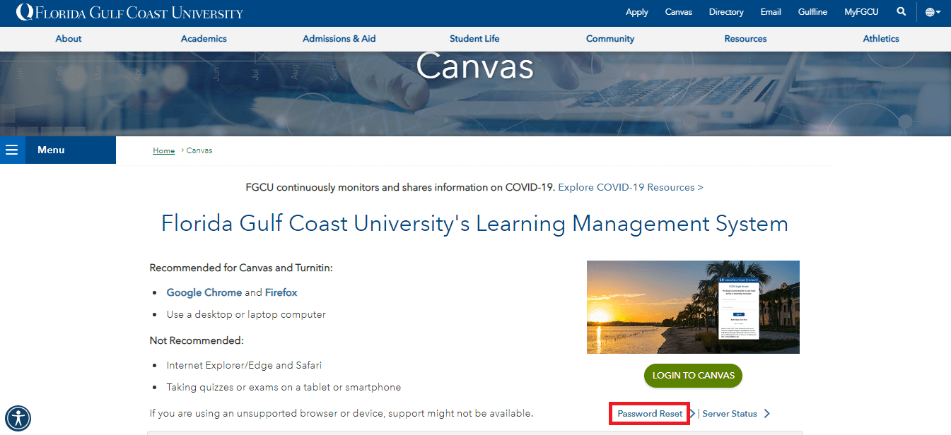 FGCU Canvas Login www.fgcu.edu/canvas FGCU Eagle Email Account