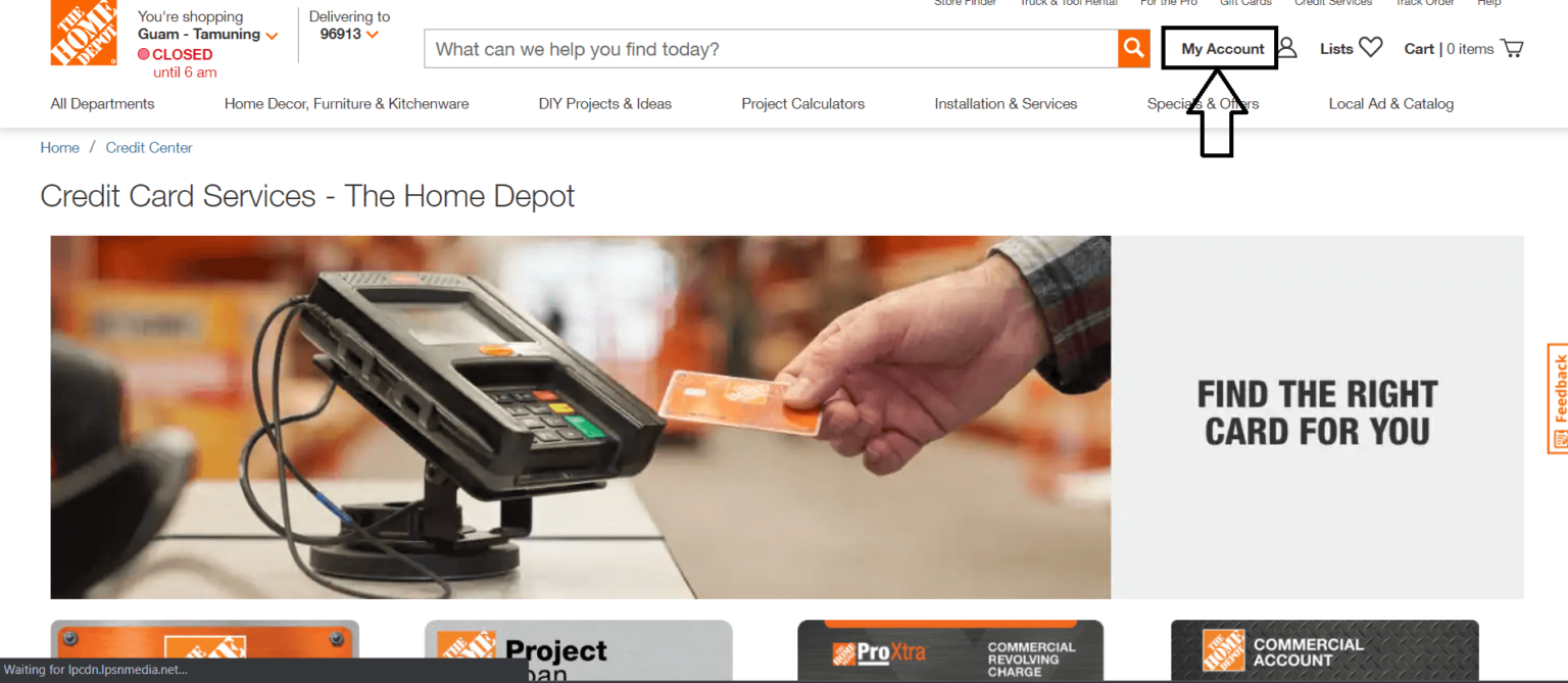 MyHomeDepotAccount Login At Www Myhomedepotaccount Com   Click On My Account In Home Depot Credit Card Website 1536x669 