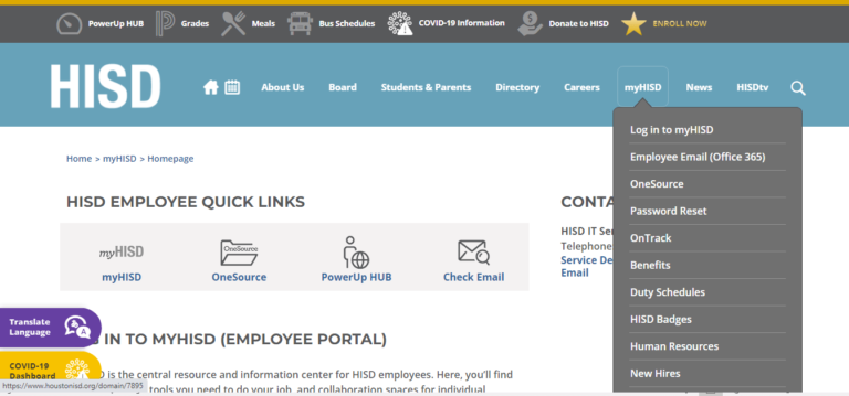 Houston Isd Login At Www houstonisd myhisd HISD Employee Self 