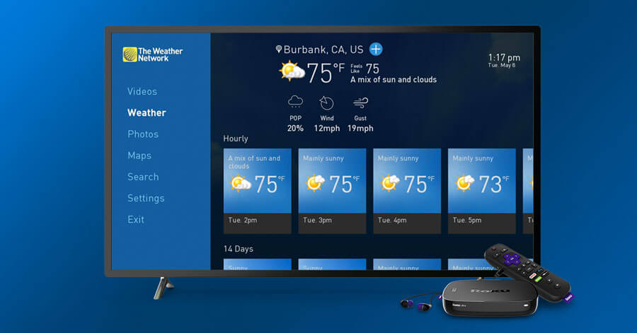 how to activate weather channel on roku