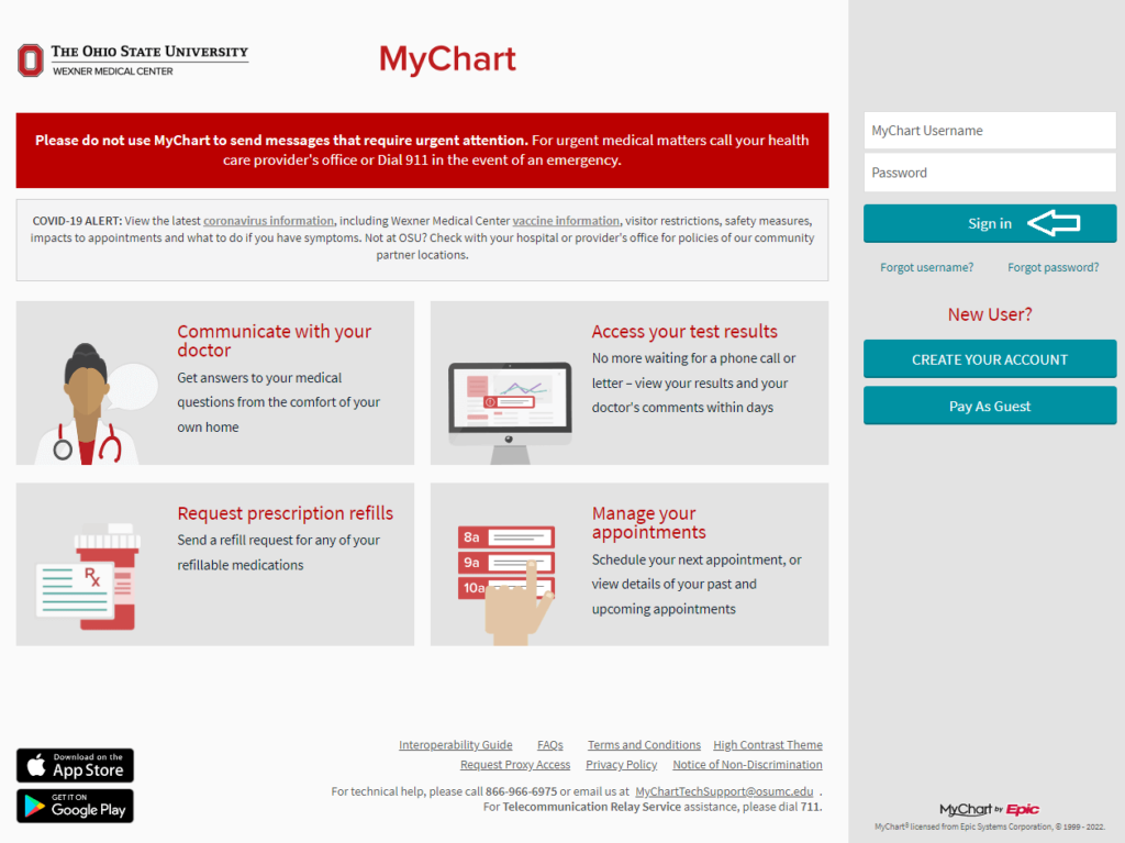 Osu MyChart Login at Mychart.osu.edu Osumc My Chart Patient Portal Guide