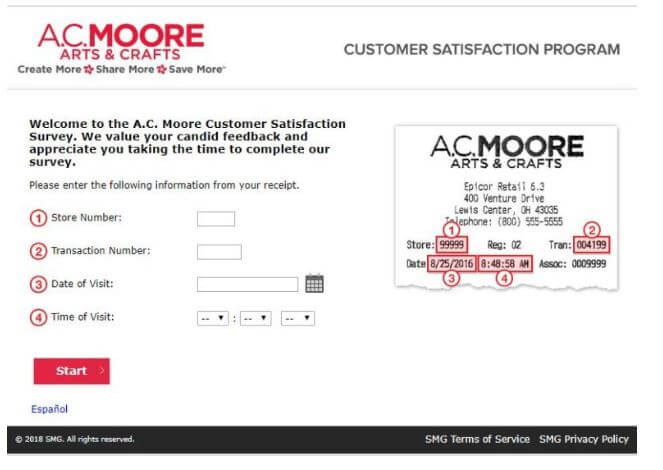 ac moore cares customer survey