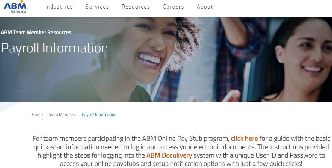 click on abm doculivery in abm portal