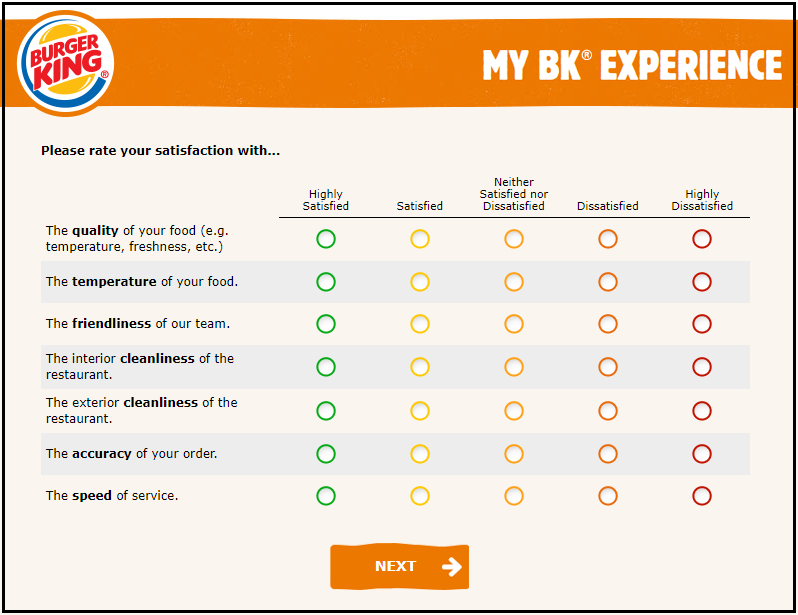 mybkexperience customer feedback survey