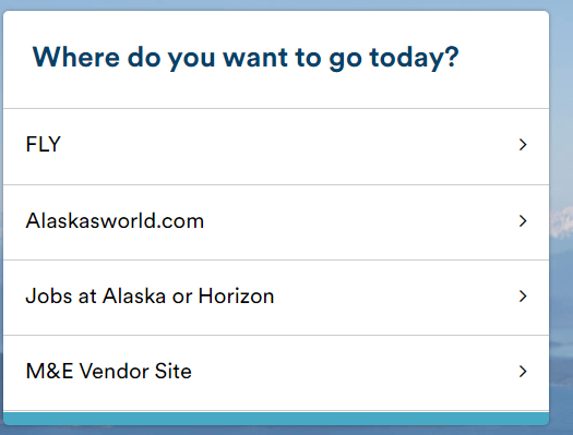 select alaskasworld.com option from menu