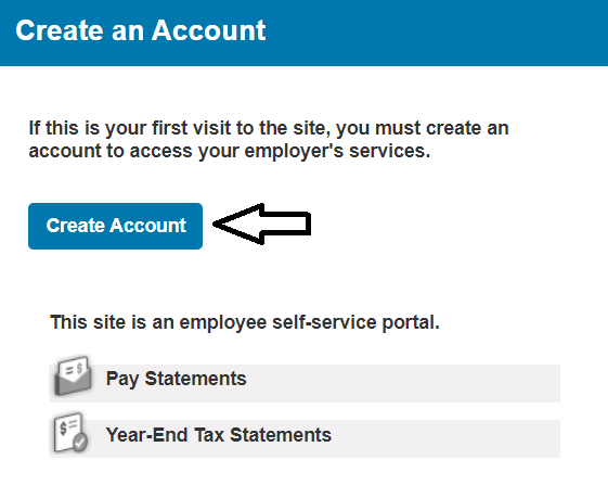 select create account in paperless employee winco portal