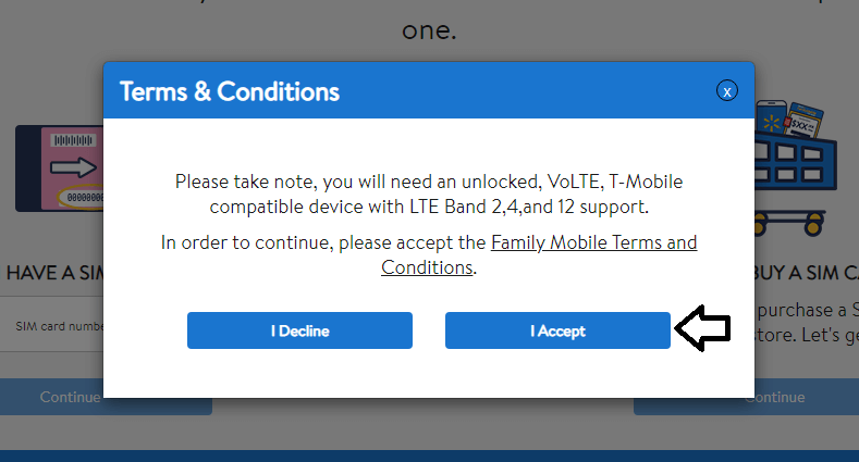 accept terms and conditions in website