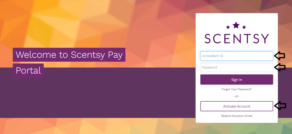 activate scentsy pay portal account