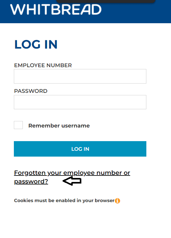 click on forgot employee number or password