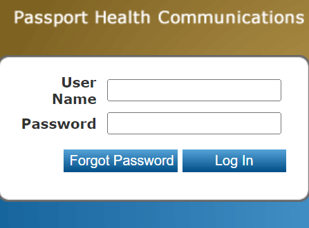 click on forgot password in onesource passport health portal