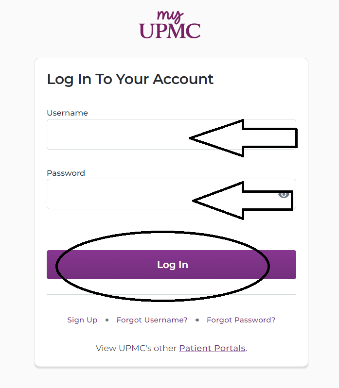 login to myupmc portal
