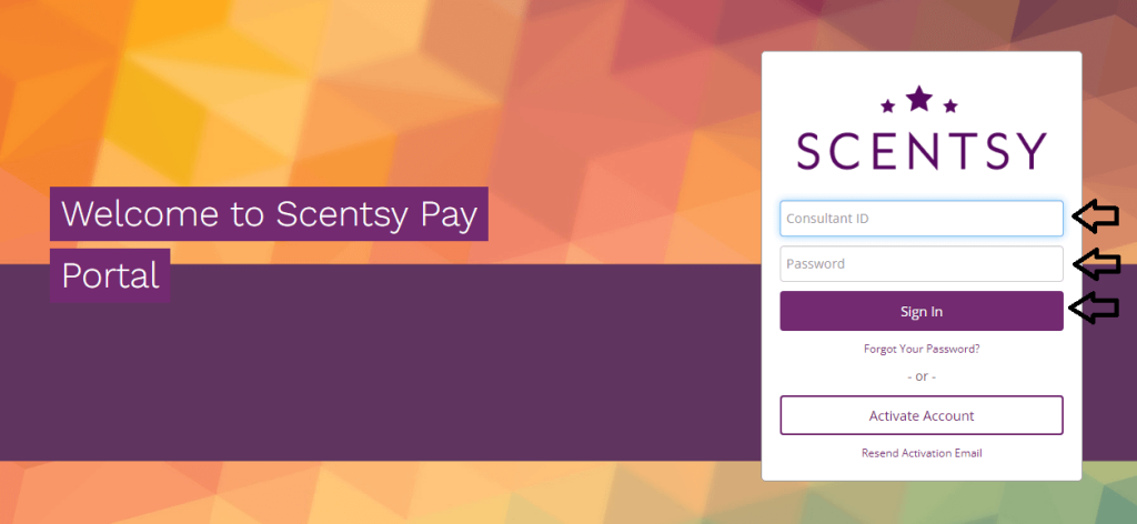 login to scentsy pay portal