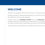 whitbread academy online login
