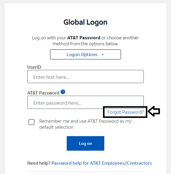 click on forgot password in mycsp portal