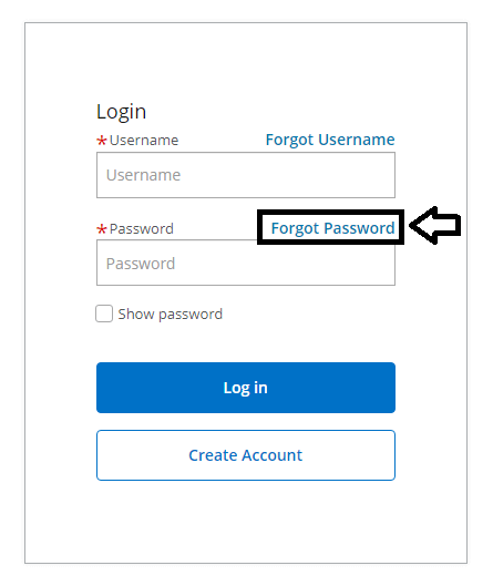 click on forgot password in navisphere login page