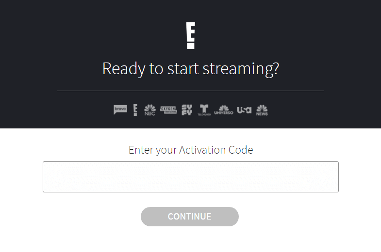 enter eonline com link activation code