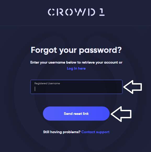 reset crowd1 login password