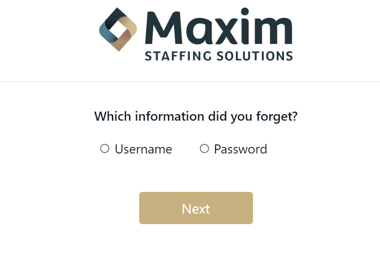 reset maxim time clock login password