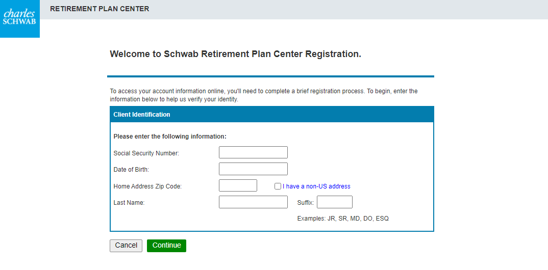 schwabplan account registration