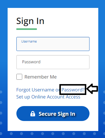 click on password in creditone bank website