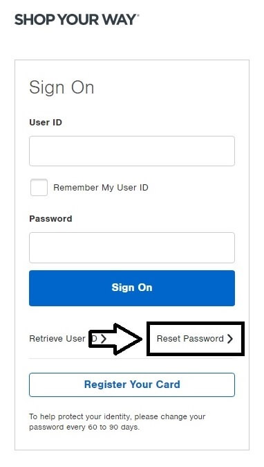 click on reset password in login page
