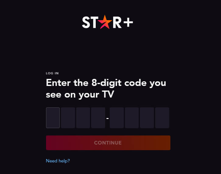 enter code to activate star plus using starplus.com begin