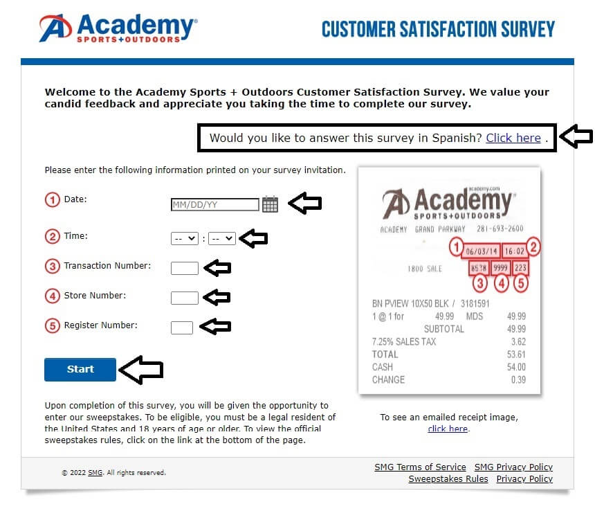 academy sports customer satisfaction survey