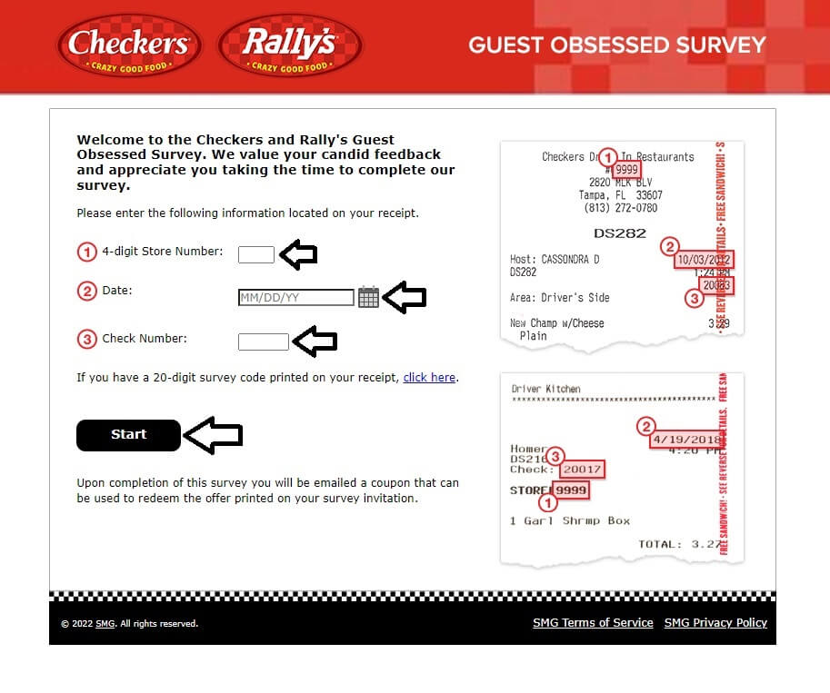 checkers rally's guest obsessed survey