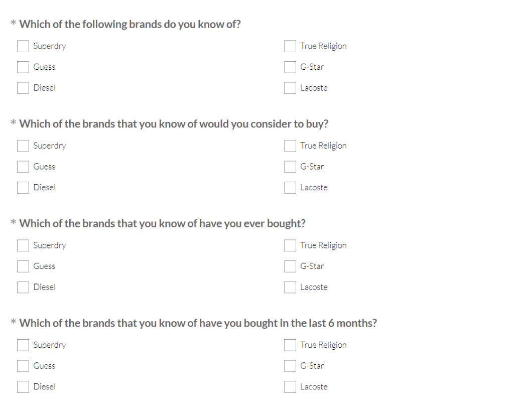 choose preferred option in mysuperdrystory survey