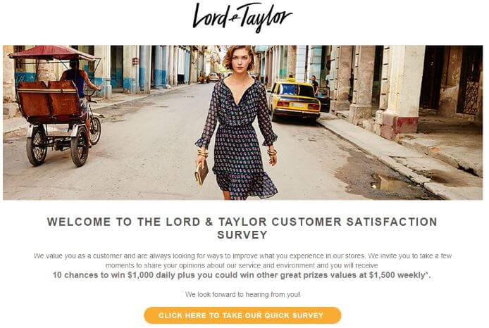 lord and taylor guest survey