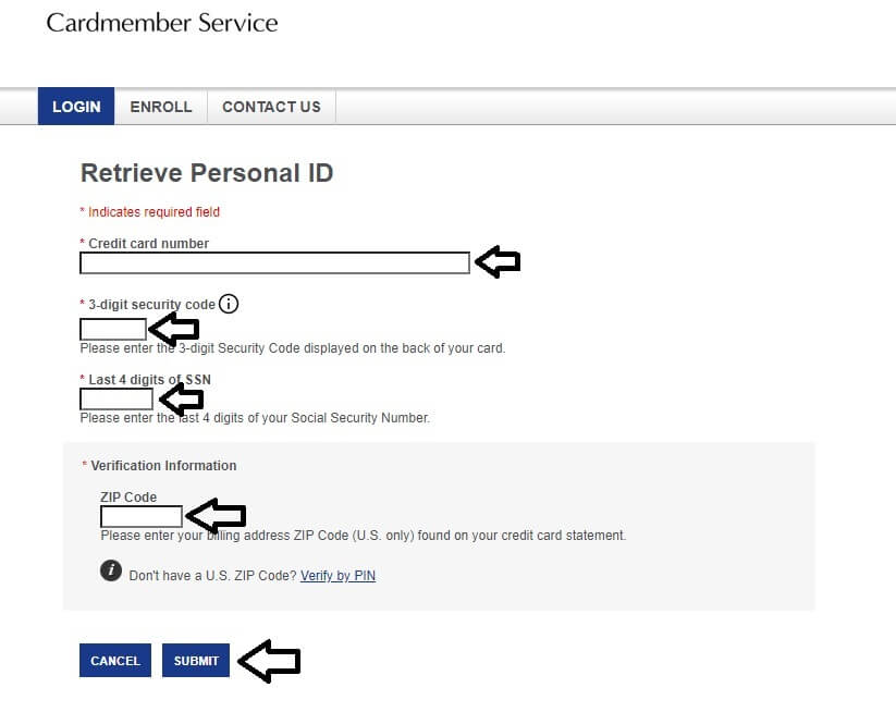 recover myaccountaccess personal id