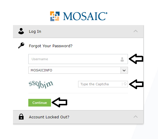 reset mosaic employee login password