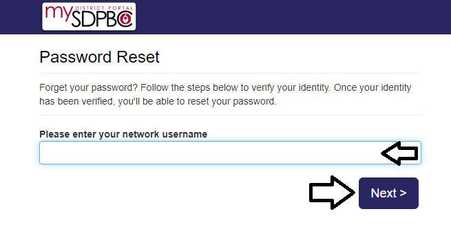 reset palm beach portal login password