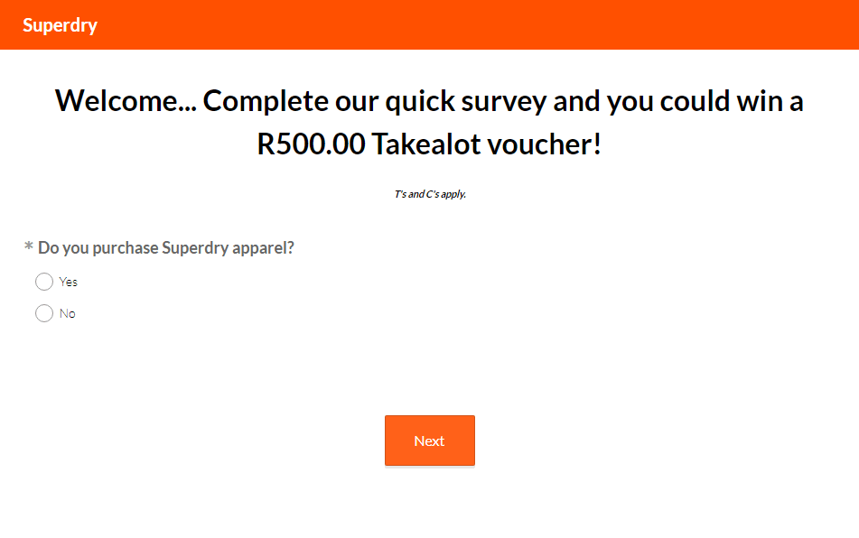 take super dry survey