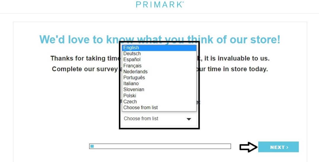 tellprimark survey online