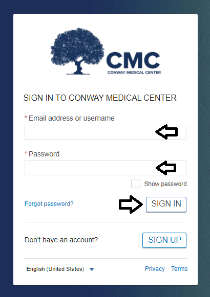 cmc patient portal login page