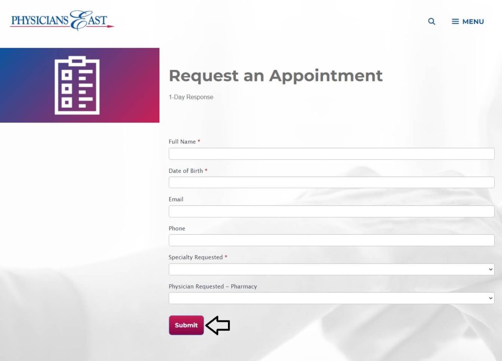 create a physicians east patient portal account