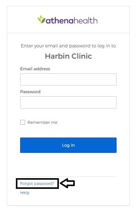 forgot harbin clinic portal password