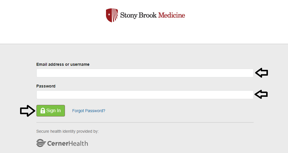 stony brook patient portal login page
