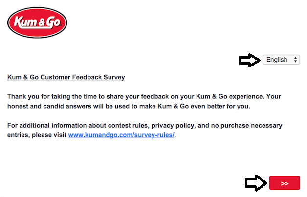 choose kumandgo customer survey language