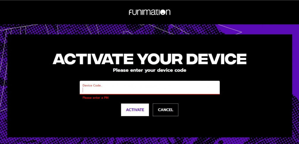 how to activate funimation account