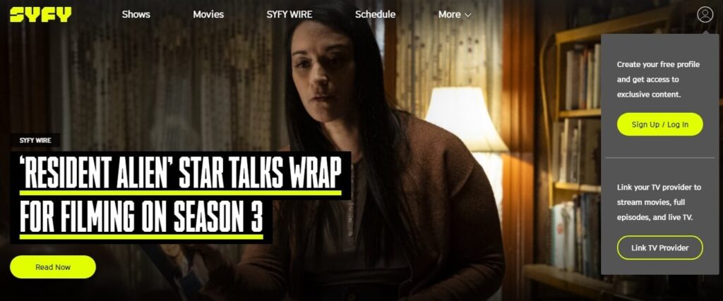 sign up for syfy account