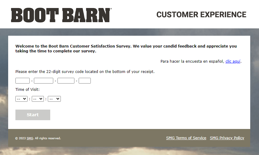 boot barn customer experience survey