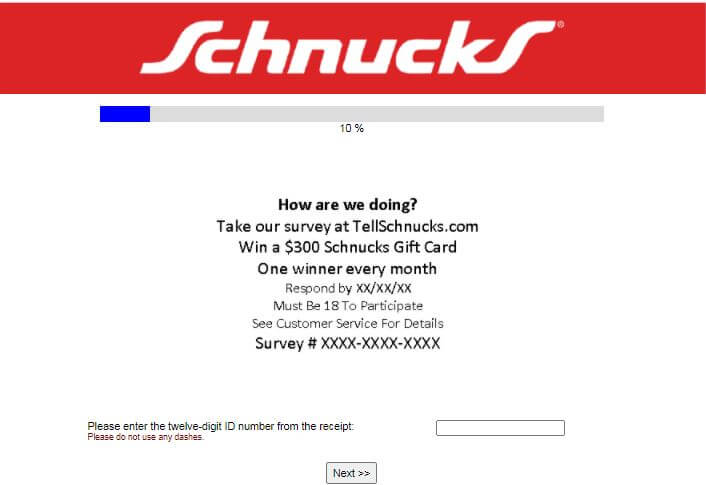 take schnucks survey