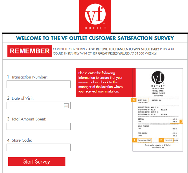 vf outlet feedback survey