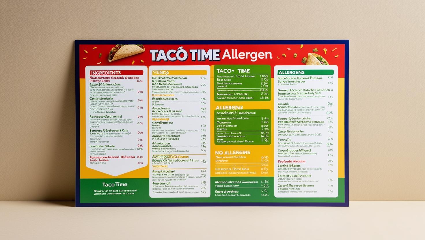 Taco Time Allergen Menu