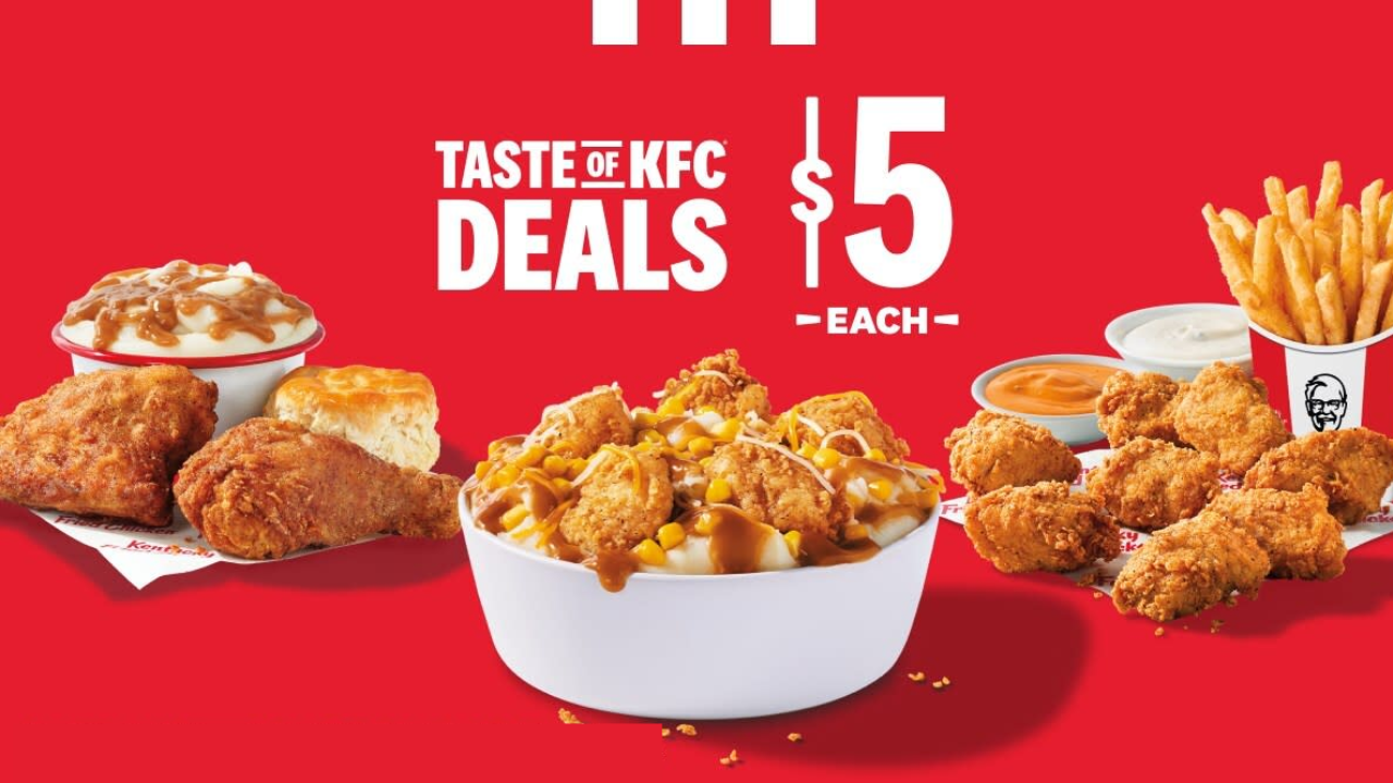 KFC Five Dollar Fill Up Menu