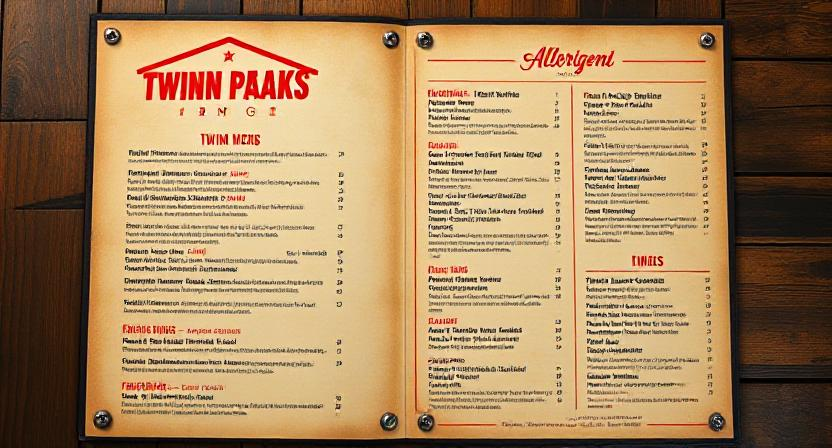 Twin Peaks Allergen Menu