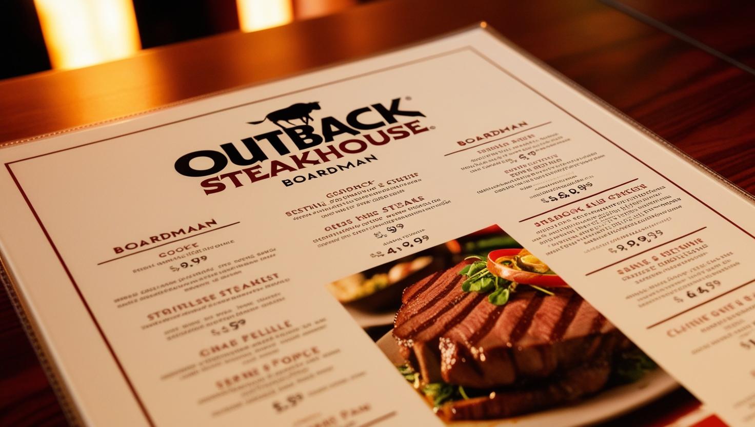 Outback Steakhouse Boardman Menu with Price
